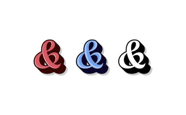 Vector vector de ampersand decorativo personalizado ilustración de diseño elegante vintage