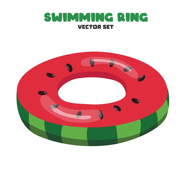 Vector de anillo de natación o flotador inflable