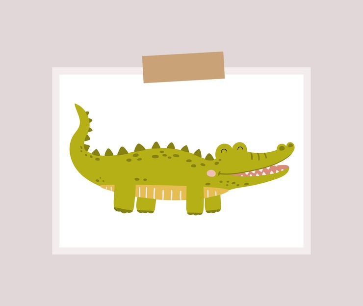 Vector vector animal cocodrilo resumen bebé cocodrilo vector safari bebé animal lindo animal aislado