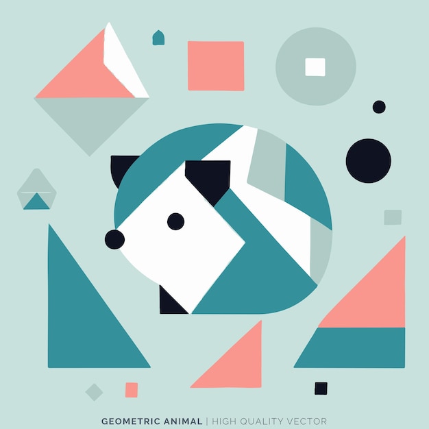 Vector de animales geométricos