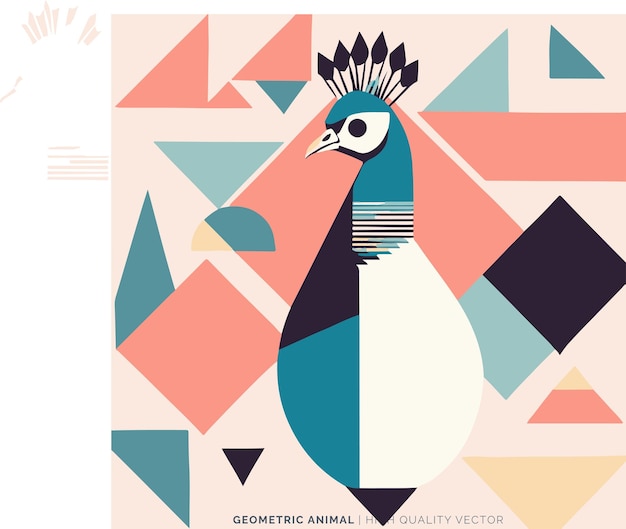 Vector de animales geométricos