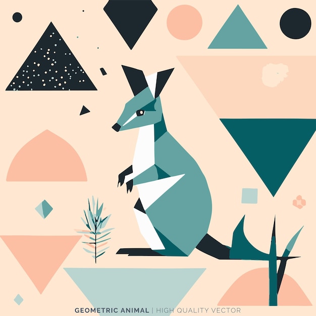 Vector de animales geométricos