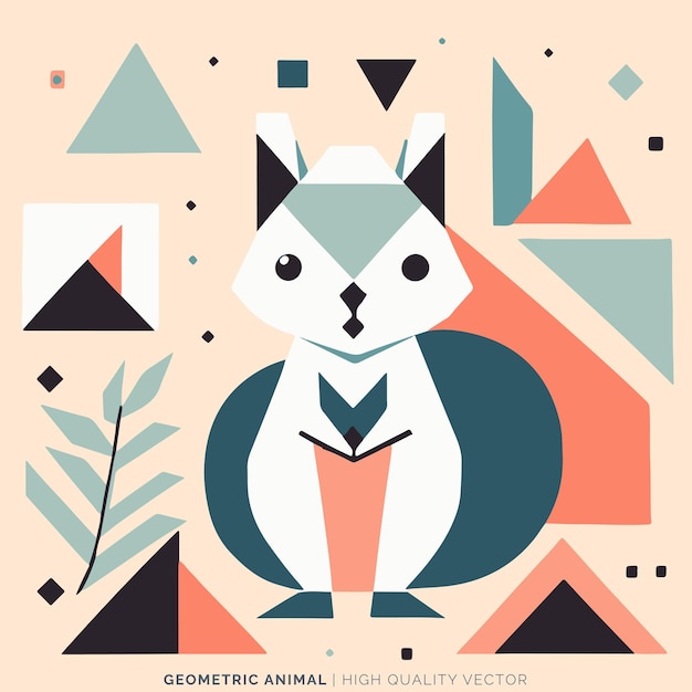 Vector vector de animales geométricos