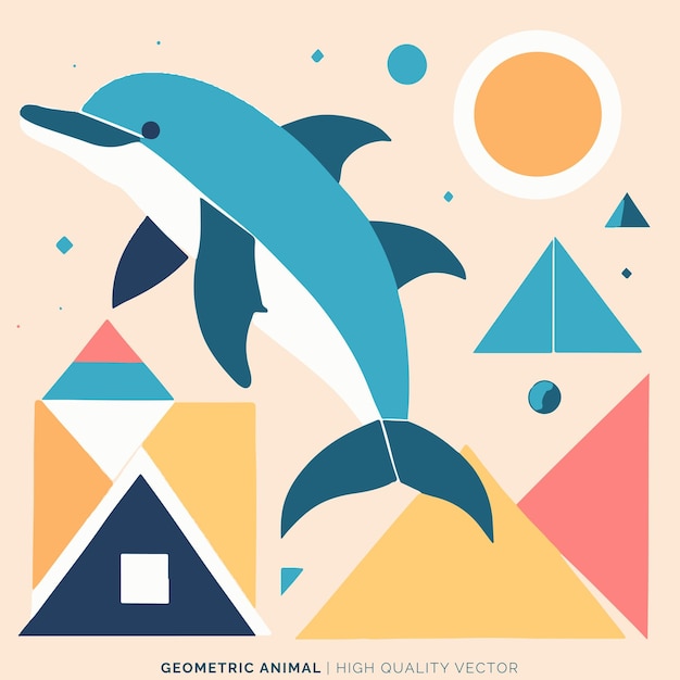 Vector de animales geométricos