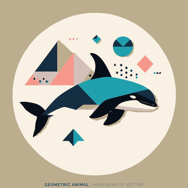 Vector de animales geométricos
