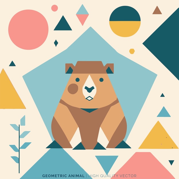 Vector de animales geométricos