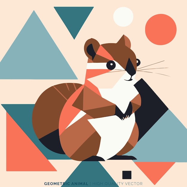 Vector de animales geométricos