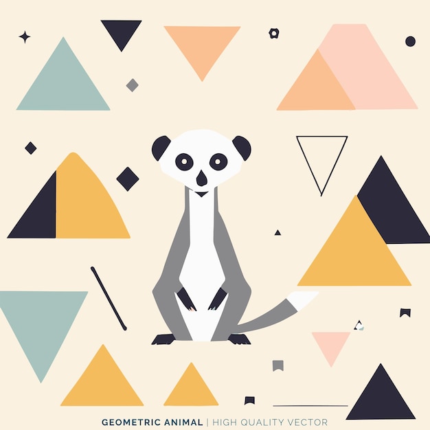 Vector vector de animales geométricos