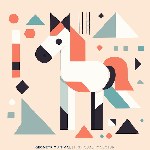 Vector de animales geométricos