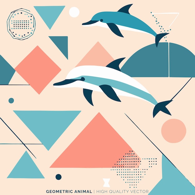 Vector de animales geométricos