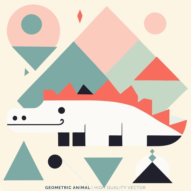 Vector de animales geométricos
