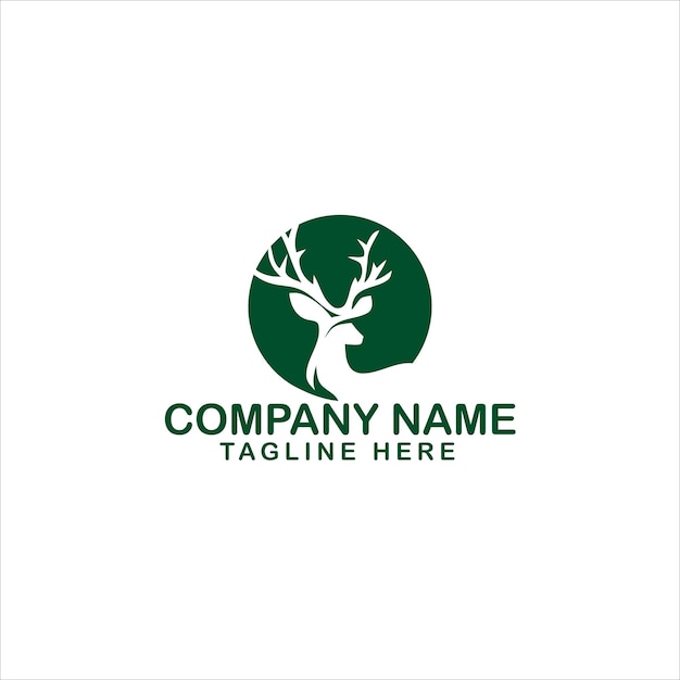 Vector de animales del logotipo de los ciervos