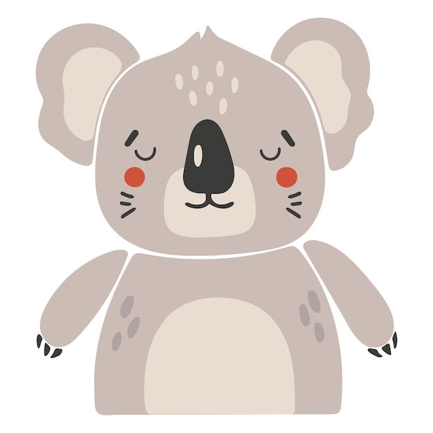 Vector de animales de safari bebé animal abstracto vector de animales lindos animales aislados adorables animales de koala