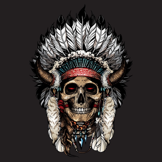 vector de apache del cráneo