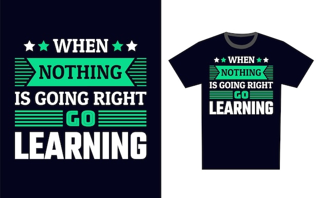 Vector de aprendizaje de plantillas de diseño de camisetas