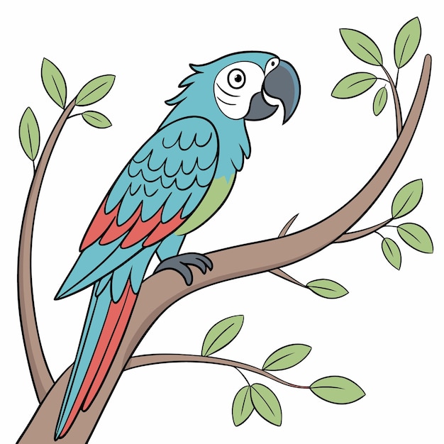 vector de la ara azul y dorada