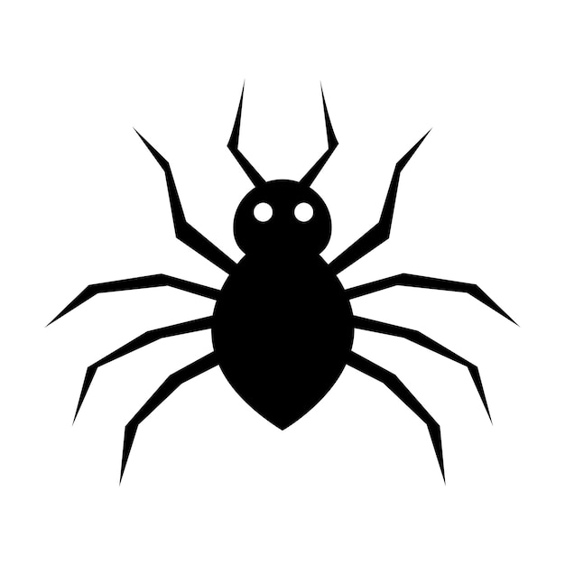 Vector de araña aislado sobre fondo blanco. ilustración de víspera de todos los santos.