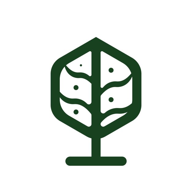 vector de árbol de logotipo ecológico verde