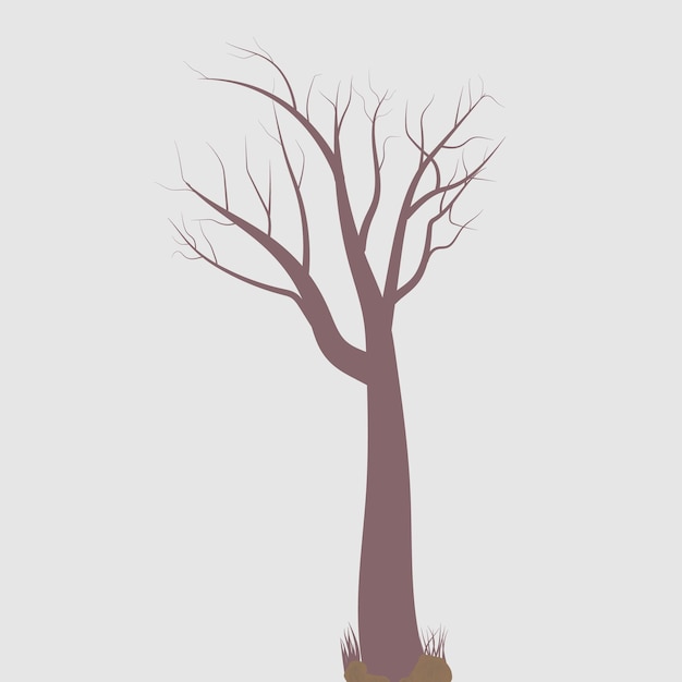 Vector vector de árbol muerto