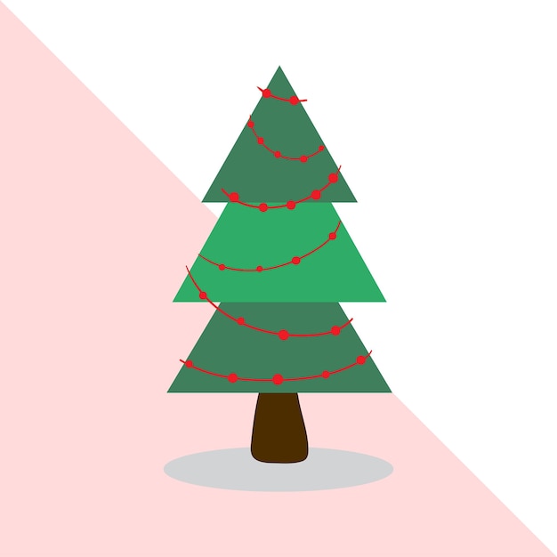 Vector de árbol de Navidad feliz