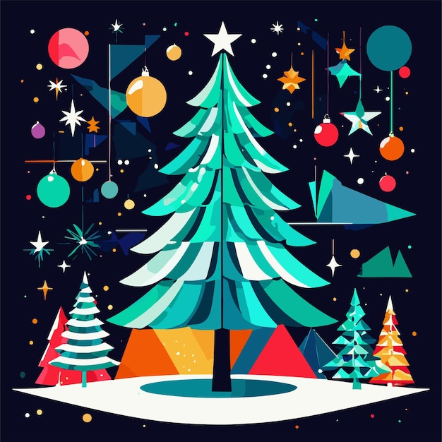 Vector vector de árbol de navidad