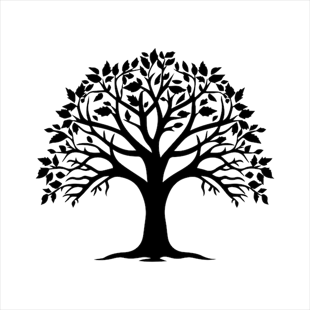 Vector de árbol de silueta vector de árbol de arte creativo