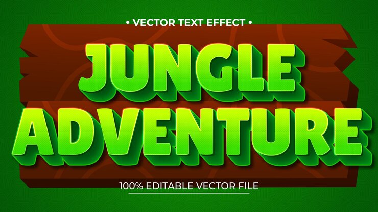 Vector vector de archivo de efecto de texto editable en 3d de color verde orgánico