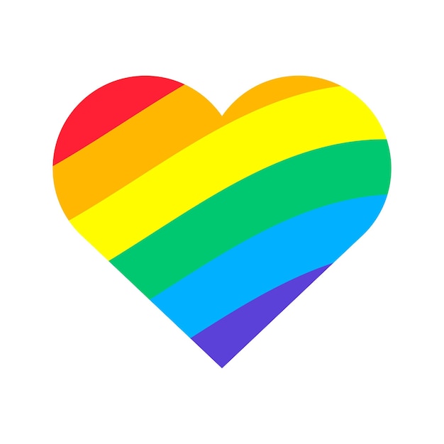 Vector, arco iris, corazón, extracto, vector, ilustración, lgbtq, coloreado, forma corazón