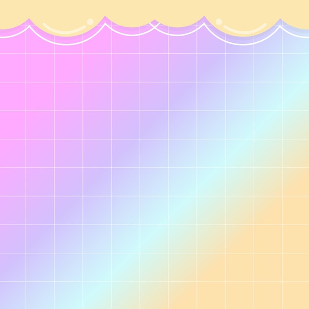 El vector de arco iris de la cuadrícula de fondo es lindo