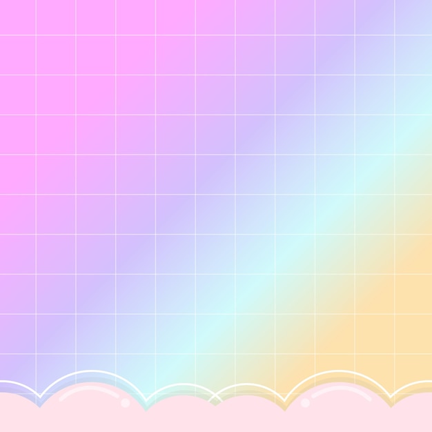 El vector de arco iris de la cuadrícula de fondo es lindo