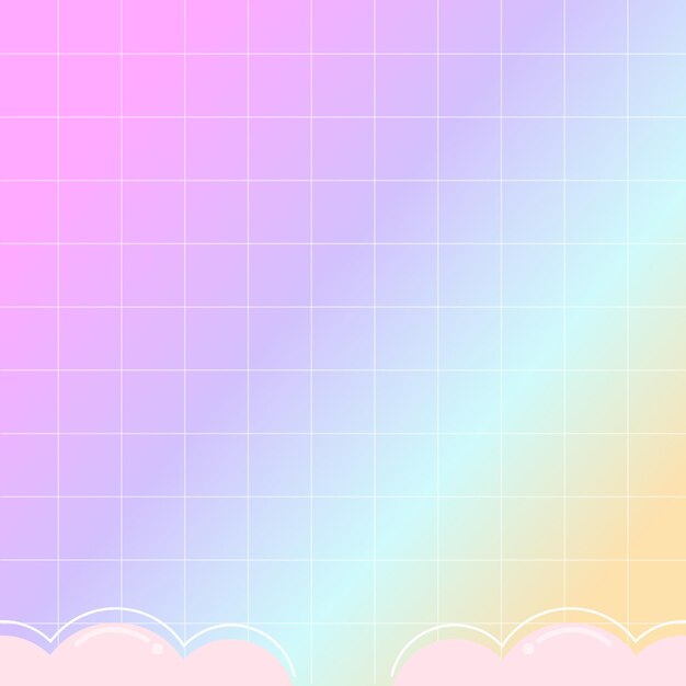 El vector de arco iris de la cuadrícula de fondo es lindo