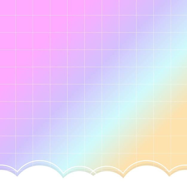 El vector de arco iris de la cuadrícula de fondo es lindo