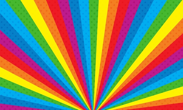 Vector de arco iris de fondo de colores de medio tono