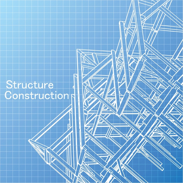 Vector de arquitecto de impresión azul
