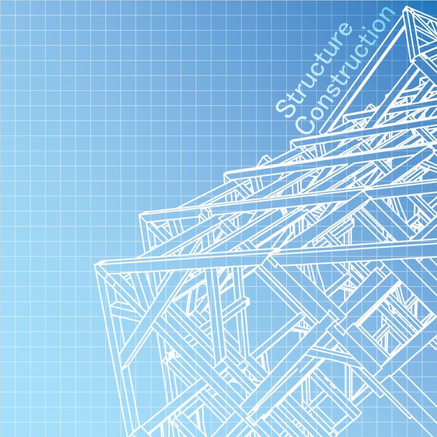 Vector de arquitecto de impresión azul