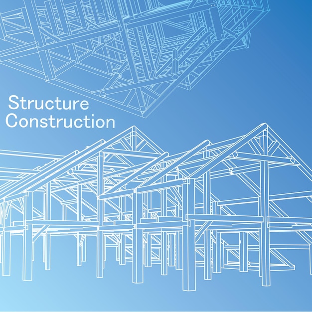 Vector de arquitecto de impresión azul
