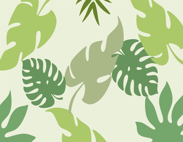 Vector de arte abstracto Hoho follaje botánico hojas tropicales y patrón floral arte de pared