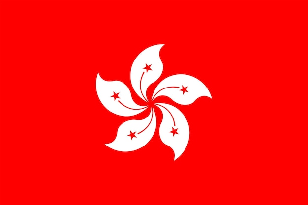 Vector de arte de bandera de Hong Kong