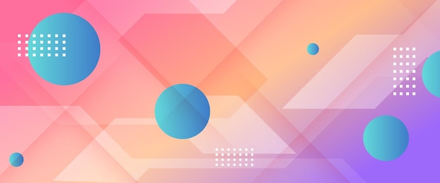 Vector de arte de banner de gradiente abstracto moderno y simple con formas geométricas Para presentación de fondo fondo papel tapiz banner folleto web diseño y portada