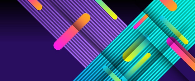 Vector de arte de banner de gradiente abstracto moderno y simple con formas Para presentación de fondo fondo papel tapiz banner folleto diseño web y portada
