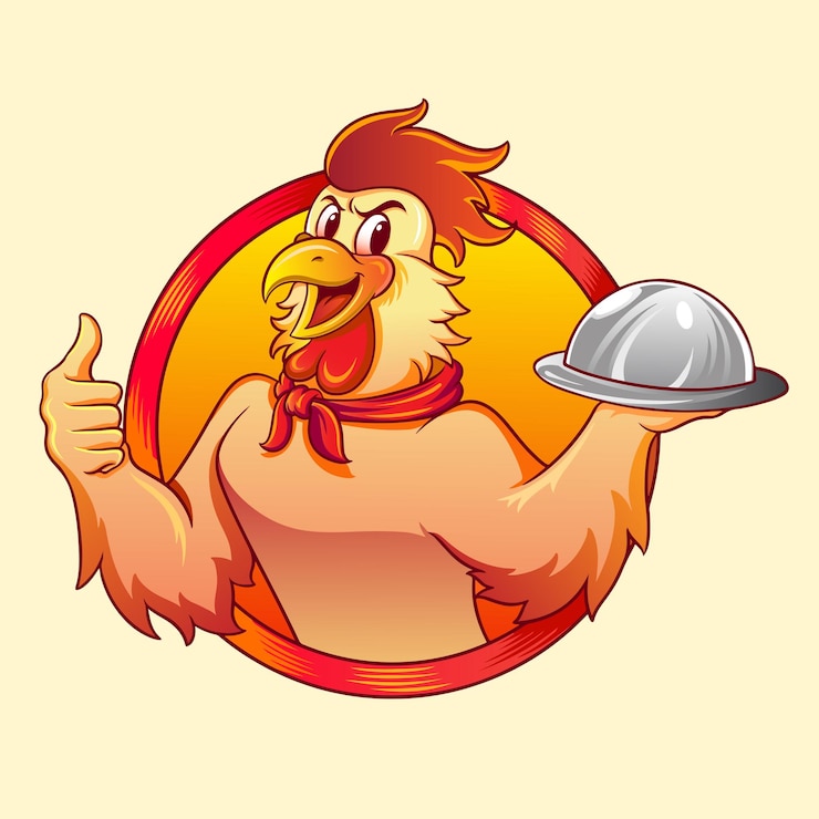 Vector vector de arte de chef de pollo