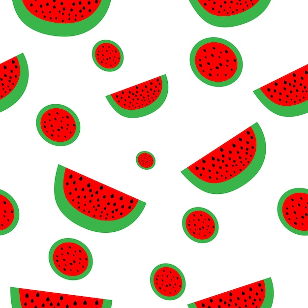 Vector de arte de fondo abstracto de sandía sin costuras