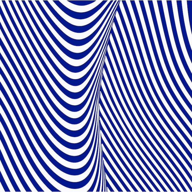 Vector de arte de ilusión abstracta en blanco y negro