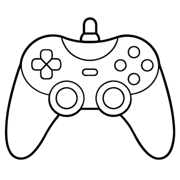 Vector de arte de línea del controlador de juegos