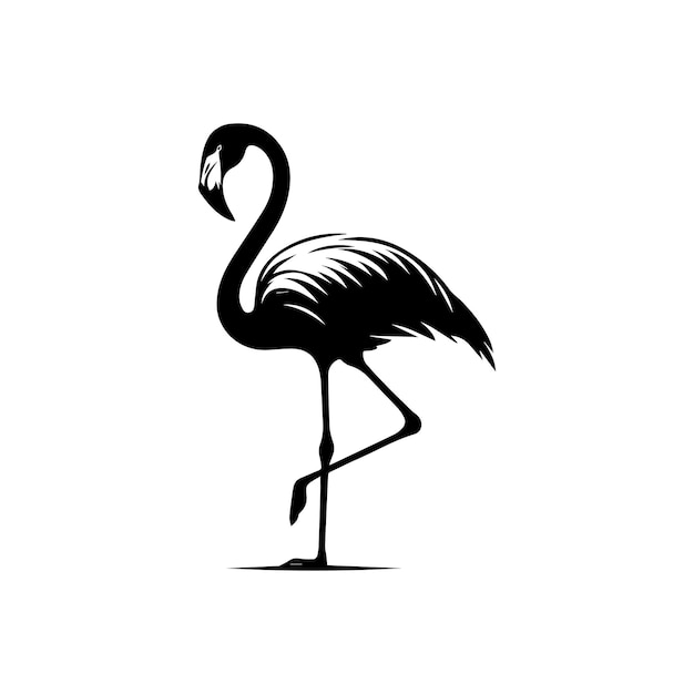 Vector de arte de línea de flamenco