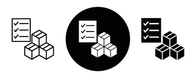 Vector de arte de línea del icono de control de inventario