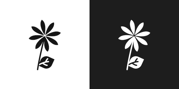 Vector de arte de la línea del icono de la flor