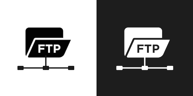 Vector de arte de línea de icono FTP