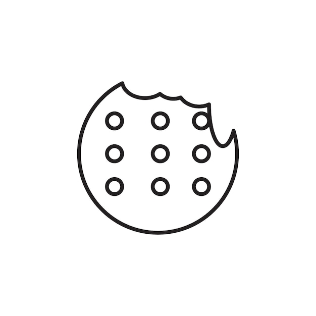 Vector de arte de la línea del icono de la galleta