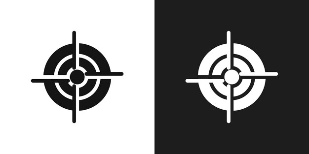 Vector de arte de la línea de icono objetivo
